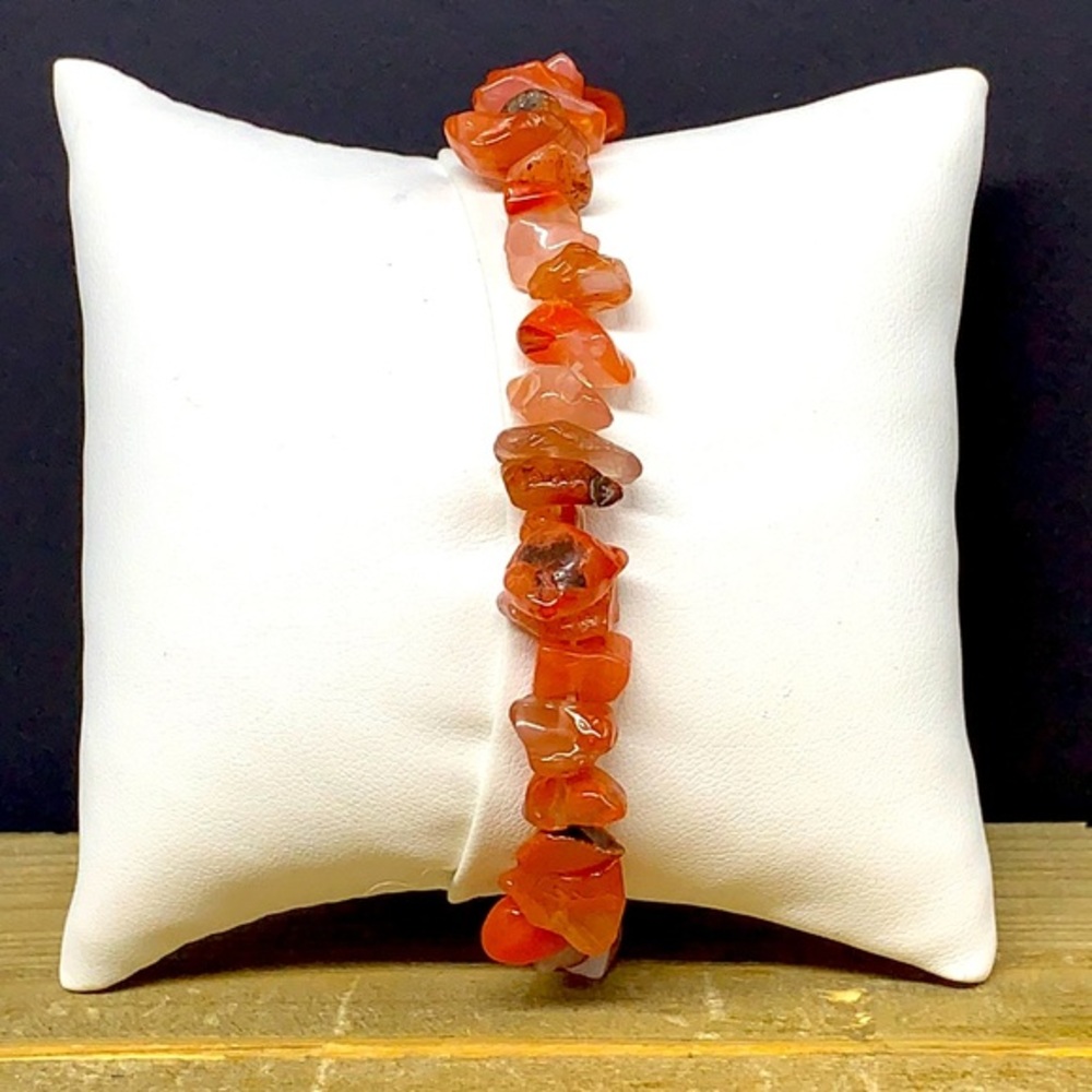 Natural Red Agate Handmade Bracelet 100% Natural Unheated